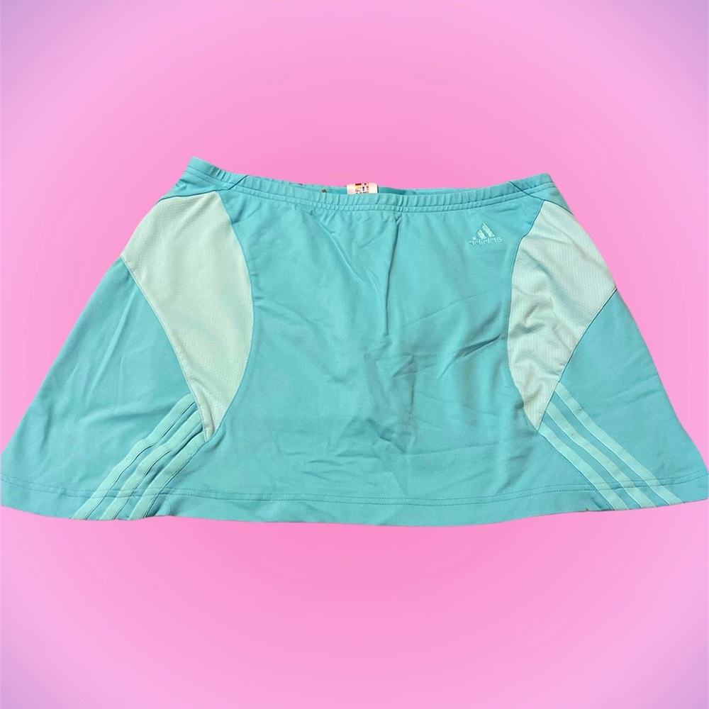 Baby Blue Adidas Mini Tennis Skirt